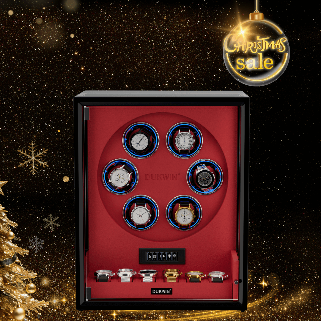 Verrouillage D'empreinte Digitale 3 Remontoirs De Montres Avec Télécommande LCD De Stockage Supplémentaire De 4 Montres - Noir