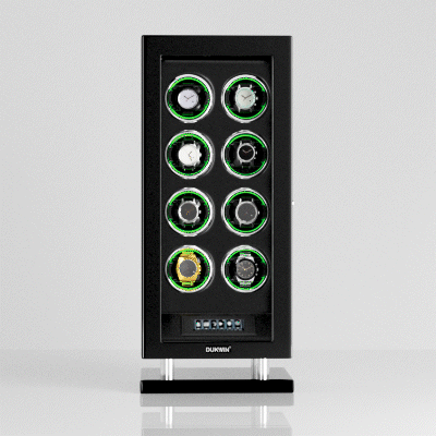 Special Edition- 8 Watch Winder with Fingerprint Entry RGB Light LCD Remote Control
