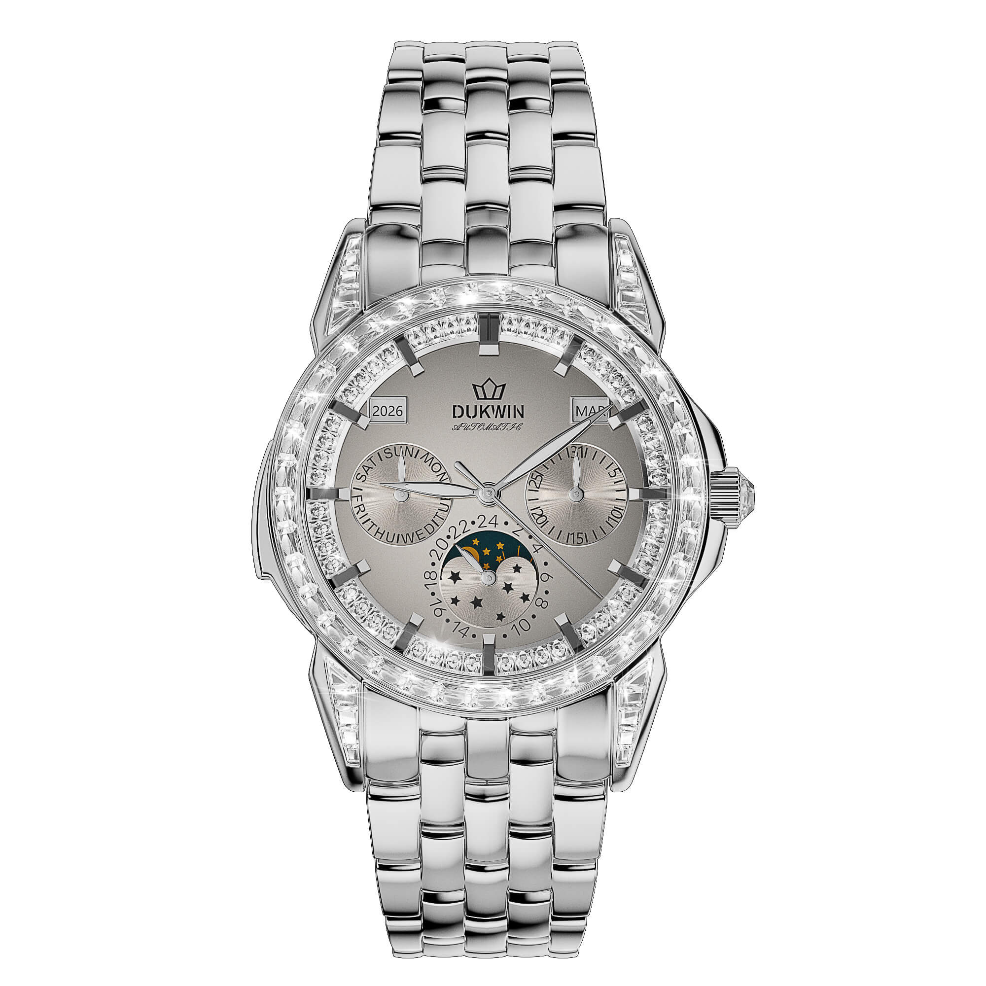 Lunar Dawn - Automatic Mechanical Men’s Watch - Sapphire Crystal, Full Calendar & 5ATM