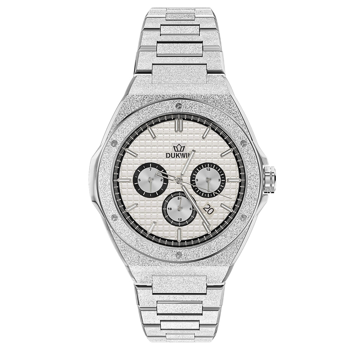 Regal Baron - Montre Automatique Homme Acier Texture Givre Scintillant Cadran Blanc Miyota 9120