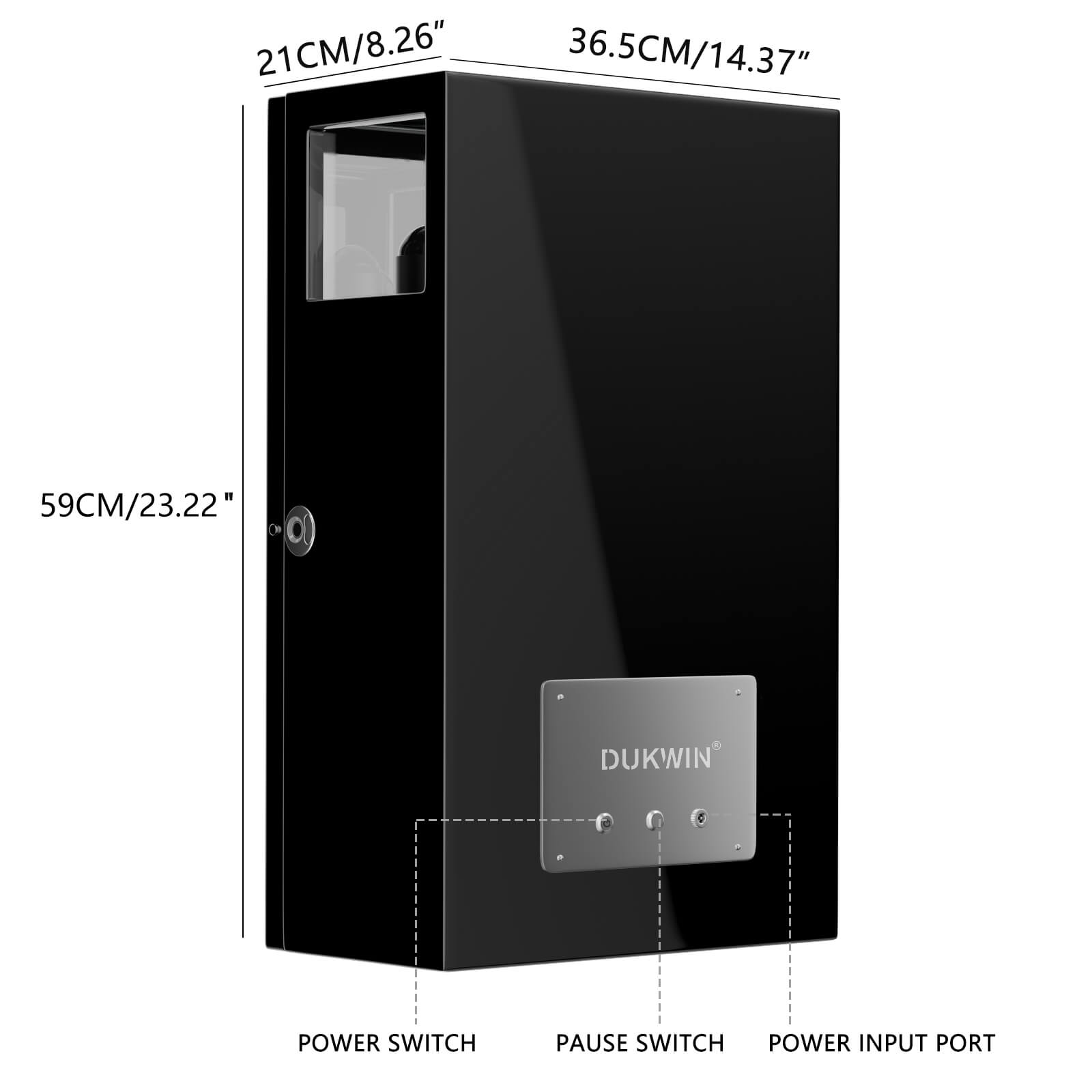 Remontoir à 9 montres avec verrouillage par empreinte digitale et rangement supplémentaire pour 4 montres, télécommande LCD - Orange flamme