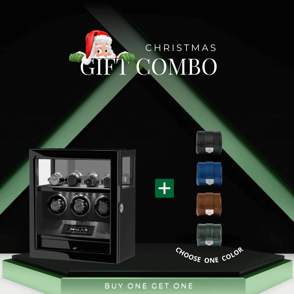 Remontoir 6 + 6 montres avec rangements supplémentaires Aurora Blue Light