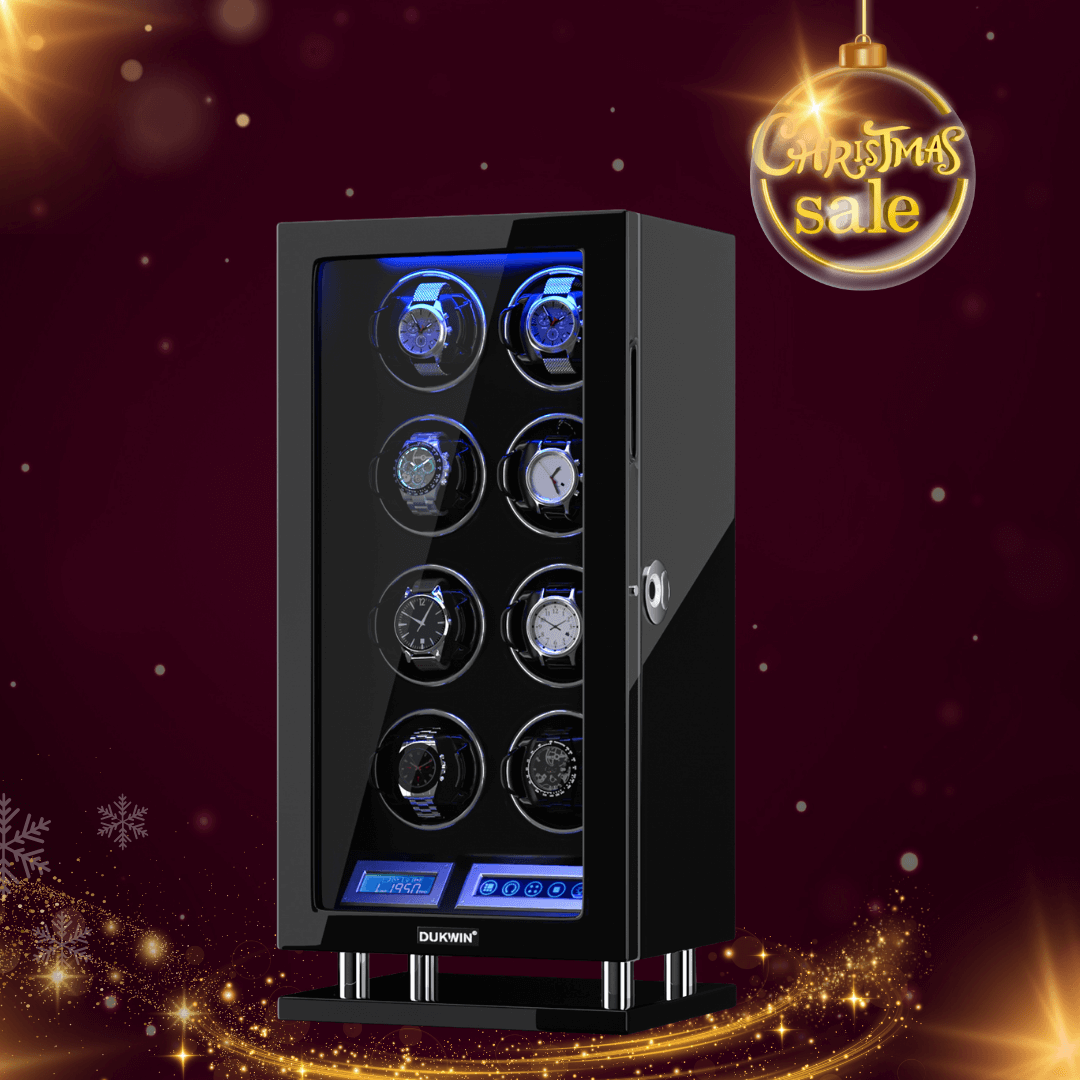 8 Watch Winders with Fingerprint Lock Unique Watch Holder