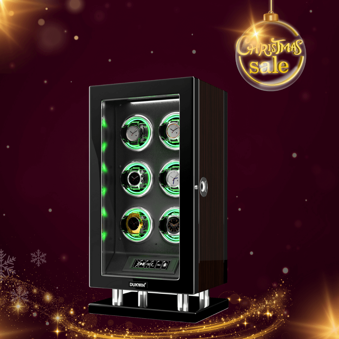 Special Edition- 6 Watch Winder with Upgraded Fingerprint Entry RGB Light Mabuchi Motors