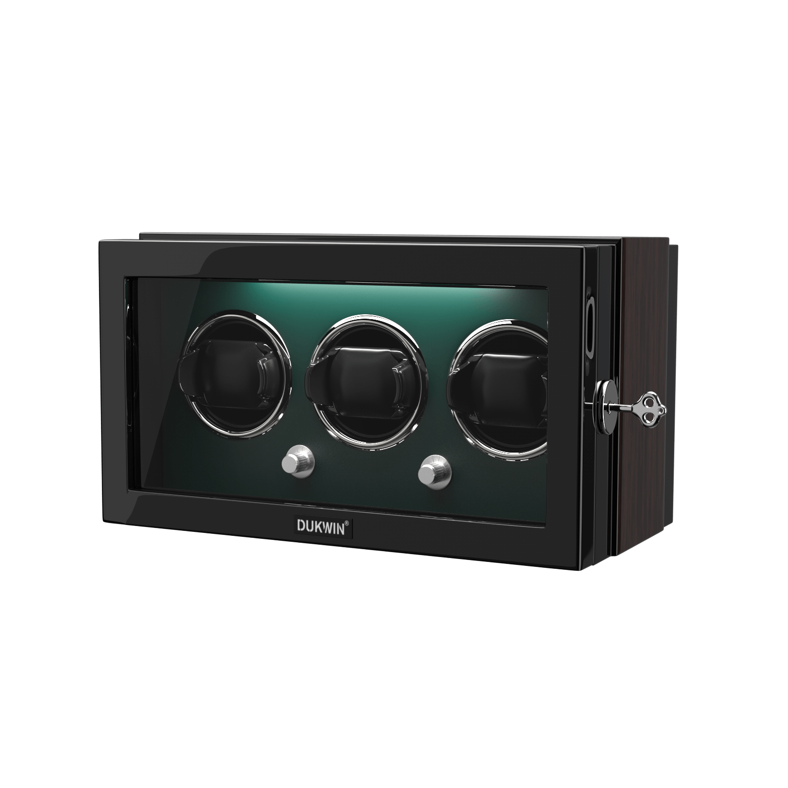 Triple Watch Winder for Automatic Watches with Quiet Mabuchi Motor -  Green