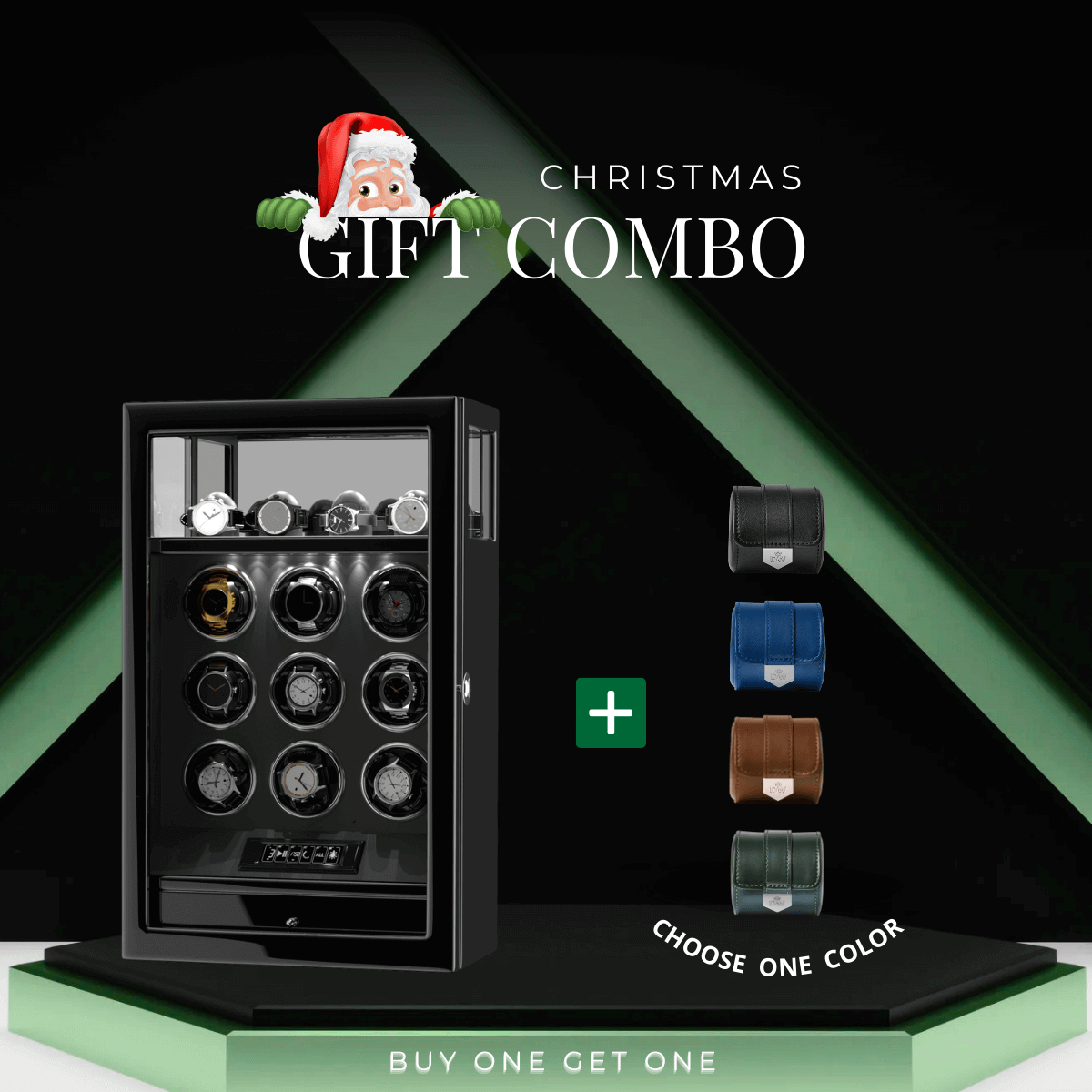 Remontoir 6 + 6 montres avec rangements supplémentaires Aurora Blue Light