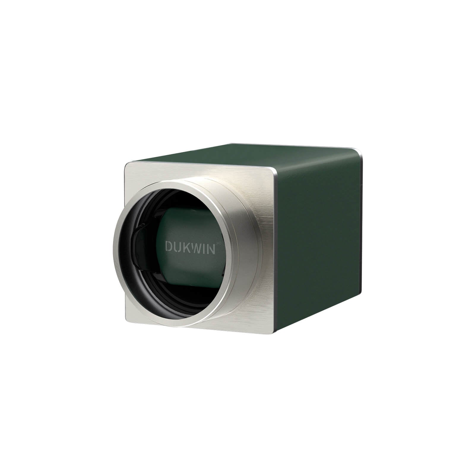 Single Watch Winder Stackable Vegan Leather Quiet Mabuchi Motors for Travel- Hulk Green
